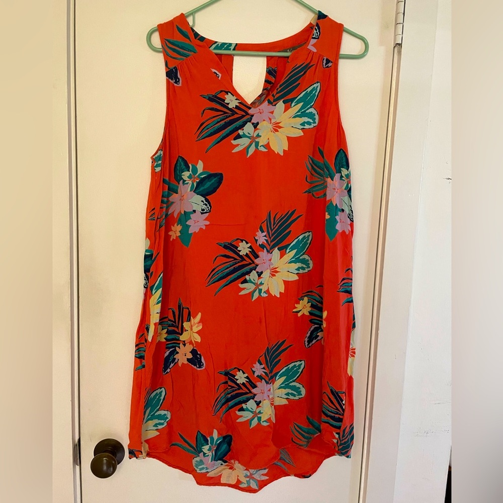 Natural Reflections island print dress. Large.